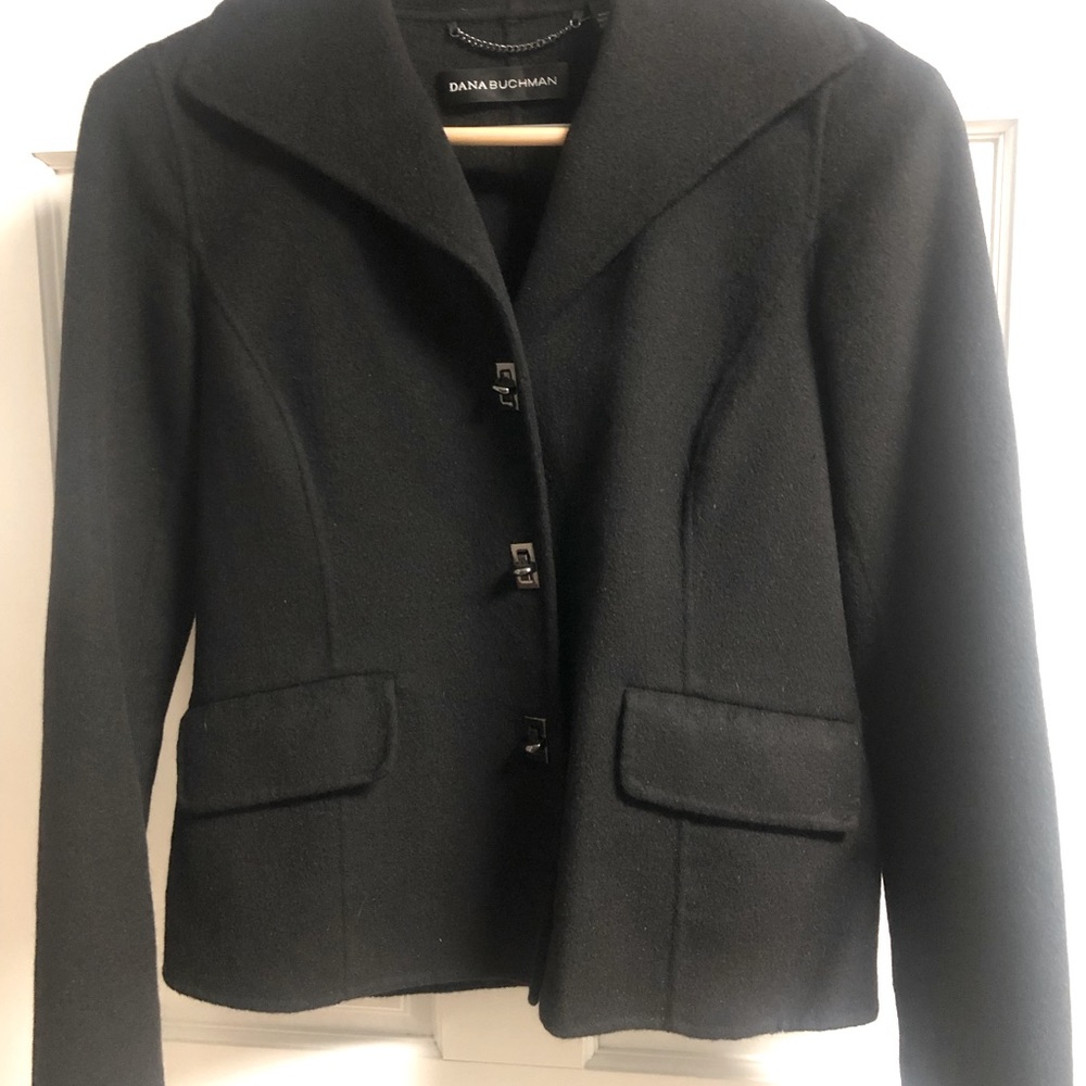 Dana Buckman angora wool Black Blazer